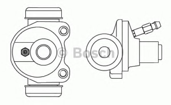 Рабочий тормозной цилиндр BOSCH F 026 002 365