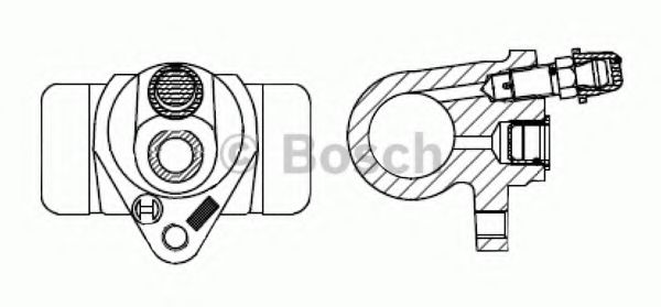 Рабочий тормозной цилиндр BOSCH F 026 002 366