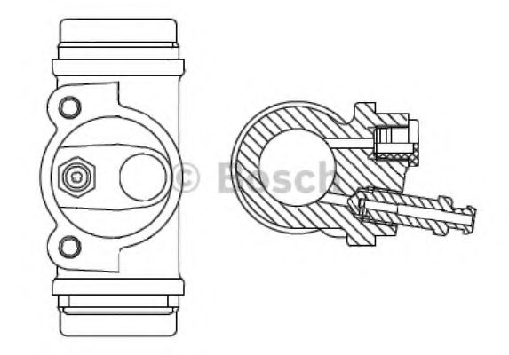 Рабочий тормозной цилиндр BOSCH F 026 002 367