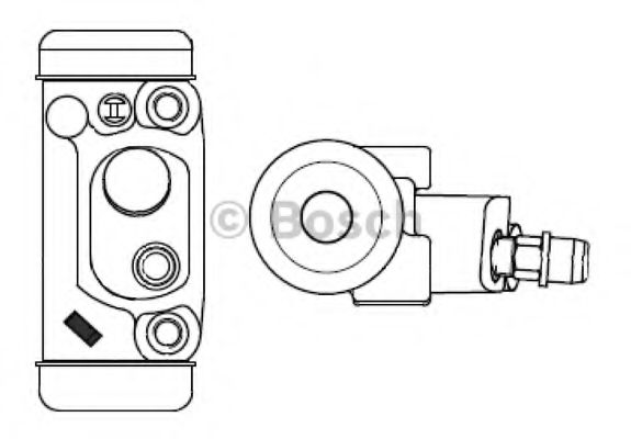 Рабочий тормозной цилиндр BOSCH F 026 002 382