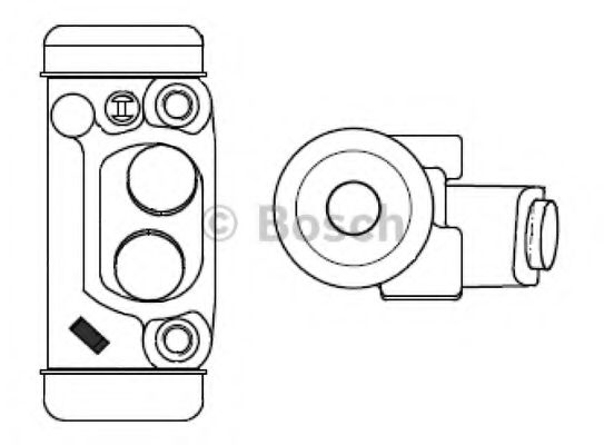Рабочий тормозной цилиндр BOSCH F 026 002 383