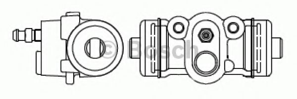 Рабочий тормозной цилиндр BOSCH F 026 002 387