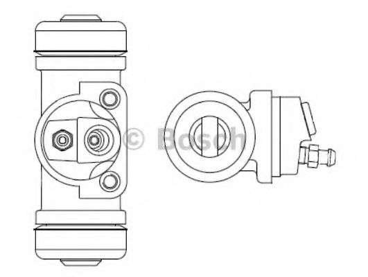Рабочий тормозной цилиндр BOSCH F 026 002 392