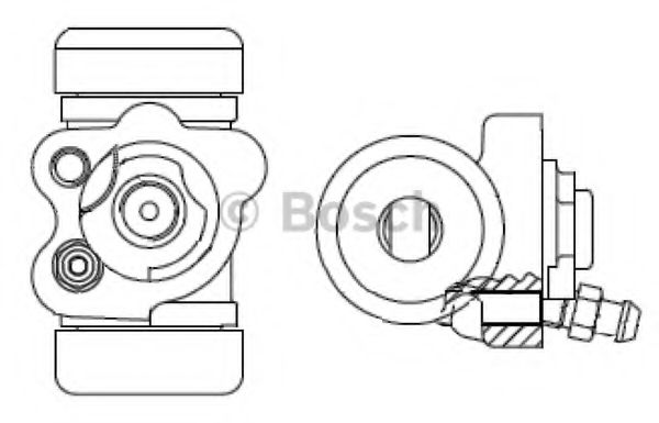 Рабочий тормозной цилиндр BOSCH F 026 002 393