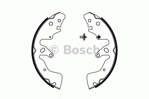 Тормозные колодки барабанные BOSCH 0 986 487 756