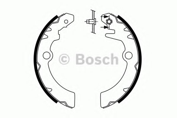 Тормозные колодки барабанные BOSCH 0 986 487 760