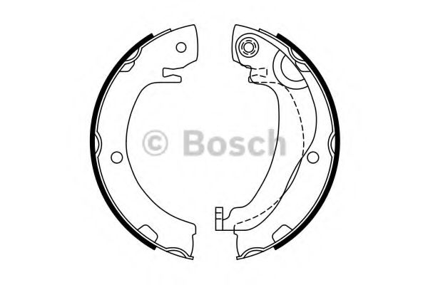 Тормозные колодки барабанные BOSCH 0 986 487 763