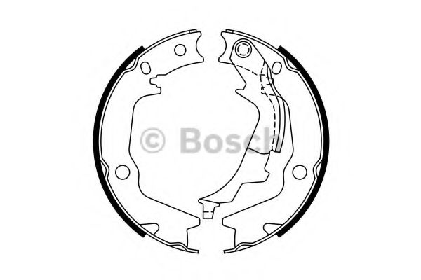Тормозные колодки барабанные BOSCH 0 986 487 768
