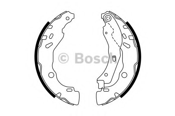 Тормозные колодки барабанные BOSCH 0 986 487 771