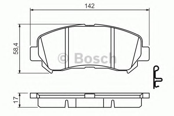 Тормозные колодки BOSCH 0 986 494 501