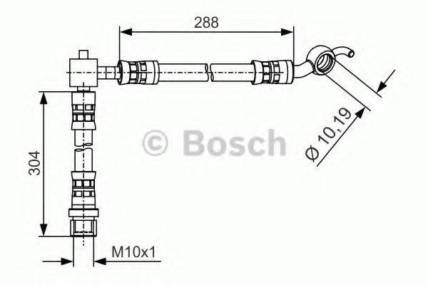 Тормозной шланг BOSCH 1 987 481 486