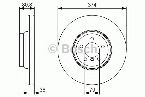 Тормозной диск BOSCH 0 986 479 R35