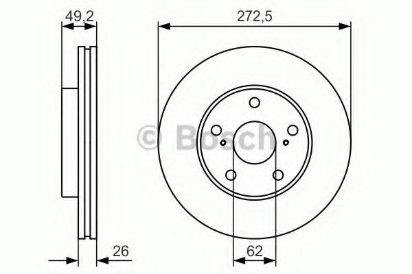 Тормозной диск BOSCH 0 986 479 R45