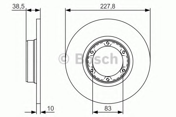 Тормозной диск BOSCH 0 986 479 R65