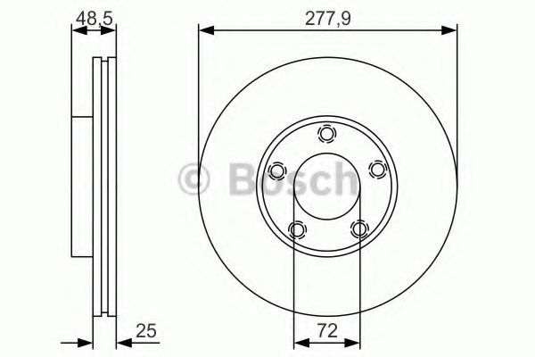 Тормозной диск BOSCH 0 986 479 R83