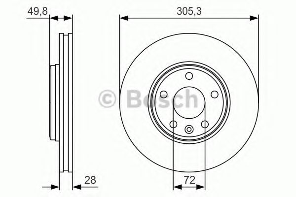 Тормозной диск BOSCH 0 986 479 R93