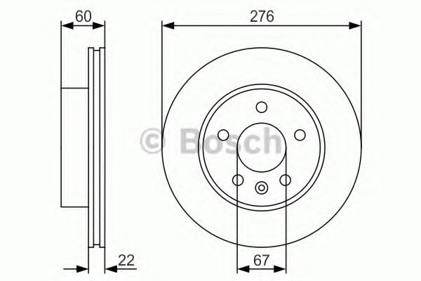 Тормозной диск BOSCH 0 986 479 R95