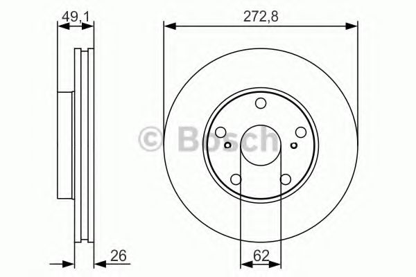 Тормозной диск BOSCH 0 986 479 S16