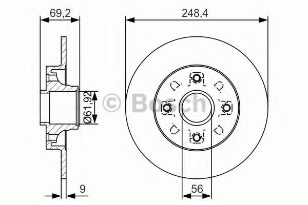 Тормозной диск BOSCH 0 986 479 S43
