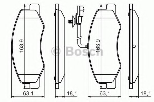Тормозные колодки BOSCH 0 986 494 499