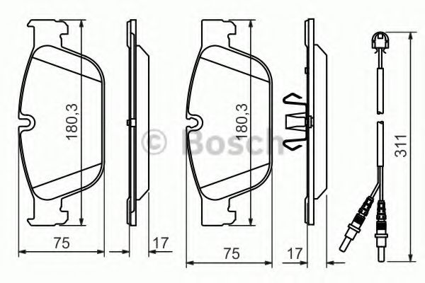 Тормозные колодки BOSCH 0 986 494 526