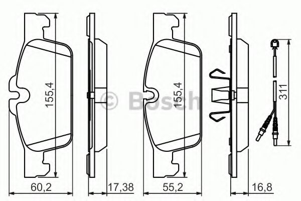 Тормозные колодки BOSCH 0 986 494 527 Тормозные колодки BOSCH 0 986 494 527