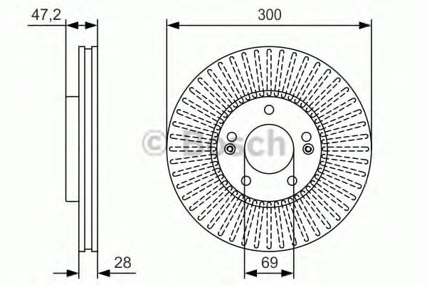 Тормозной диск BOSCH 0 986 479 S14