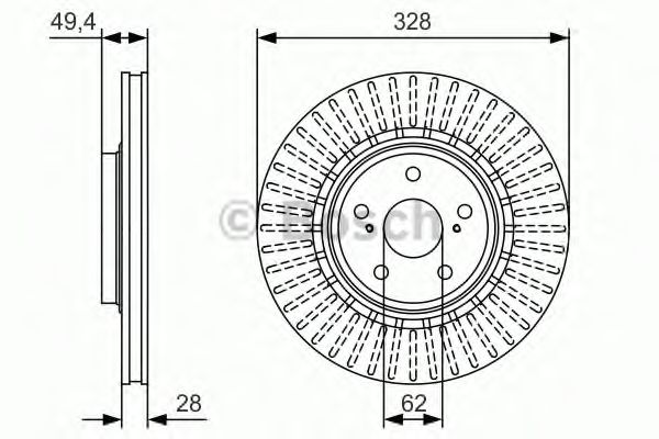 Тормозной диск BOSCH 0 986 479 T00