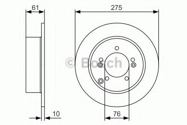 Тормозной диск BOSCH 0 986 479 525