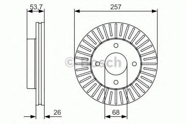 Тормозной диск BOSCH 0 986 479 535