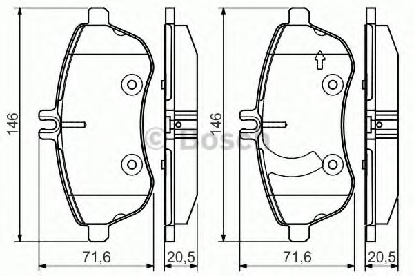 Тормозные колодки BOSCH 0 986 495 104