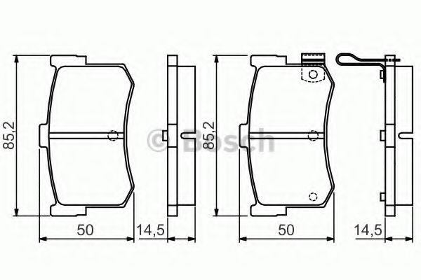 Тормозные колодки BOSCH 0 986 495 121