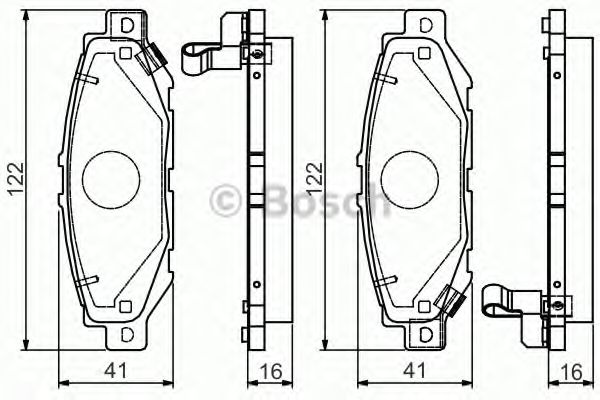 Тормозные колодки BOSCH 0 986 495 122