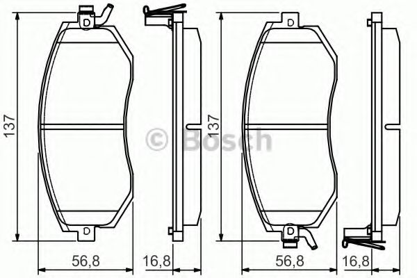 Тормозные колодки BOSCH 0 986 495 125