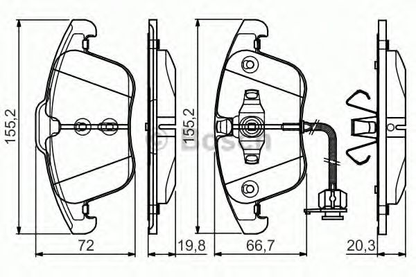 Тормозные колодки BOSCH 0 986 495 129