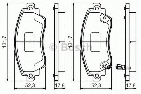 Тормозные колодки BOSCH 0 986 495 132
