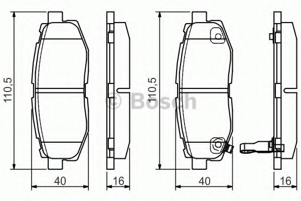Тормозные колодки BOSCH 0 986 495 135