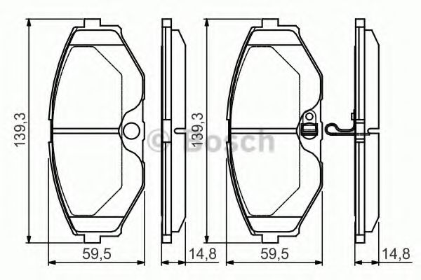 Тормозные колодки BOSCH 0 986 495 147