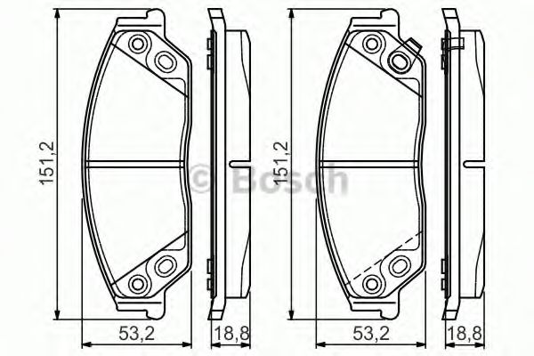Тормозные колодки BOSCH 0 986 495 149