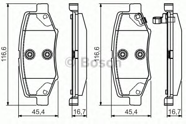 Тормозные колодки BOSCH 0 986 495 155