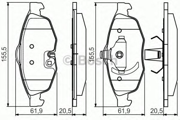 Тормозные колодки BOSCH 0 986 495 161