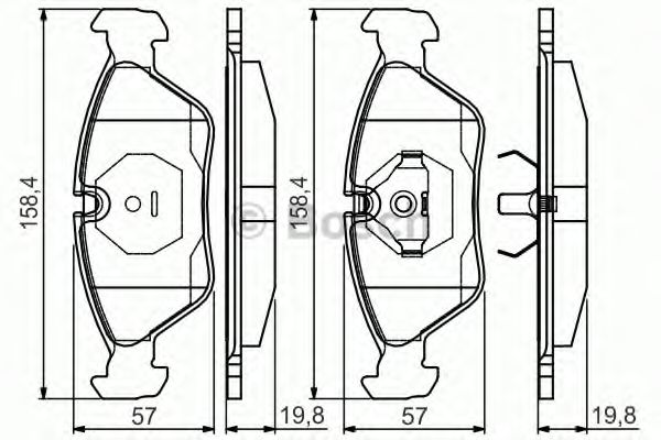 Тормозные колодки BOSCH 0 986 495 162