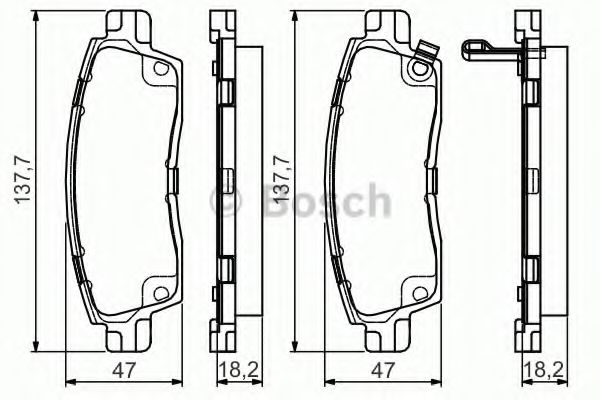 Тормозные колодки BOSCH 0 986 495 164
