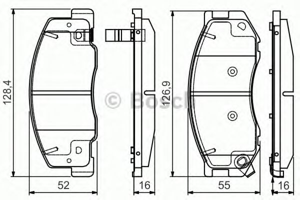 Тормозные колодки BOSCH 0 986 495 166