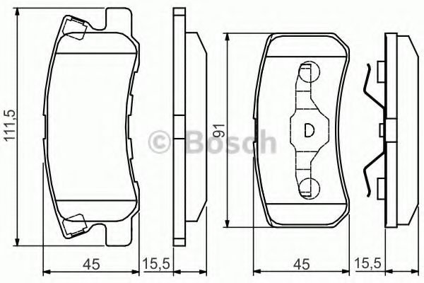 Тормозные колодки BOSCH 0 986 495 172