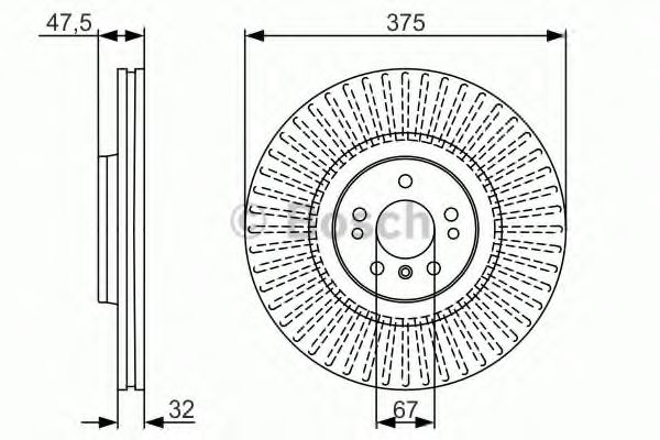 Тормозной диск BOSCH 0 986 479 A26