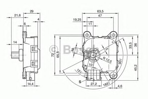 Регулировочный элемент, регулировка угла наклона фар BOSCH 0 132 801 141