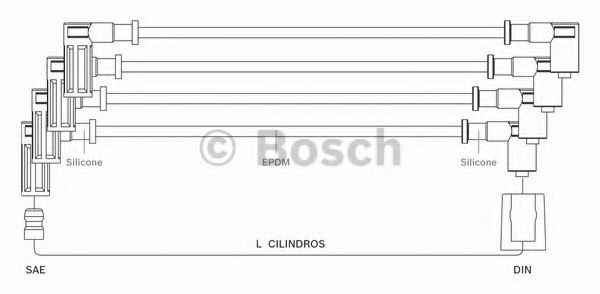 Комплект проводов зажигания bosch 9 295 080 032
