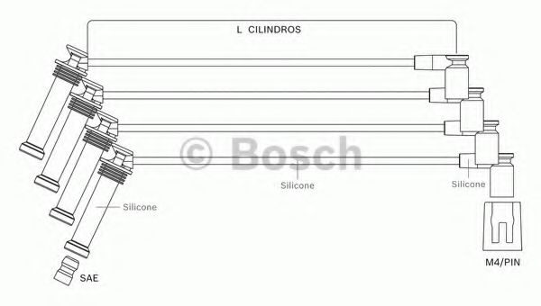 Комплект проводов зажигания bosch F 000 99C 129