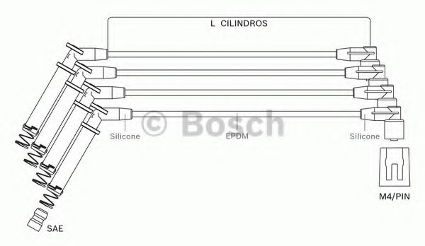 Комплект проводов зажигания GM 93320088 Комплект проводов зажигания GM 93320088
